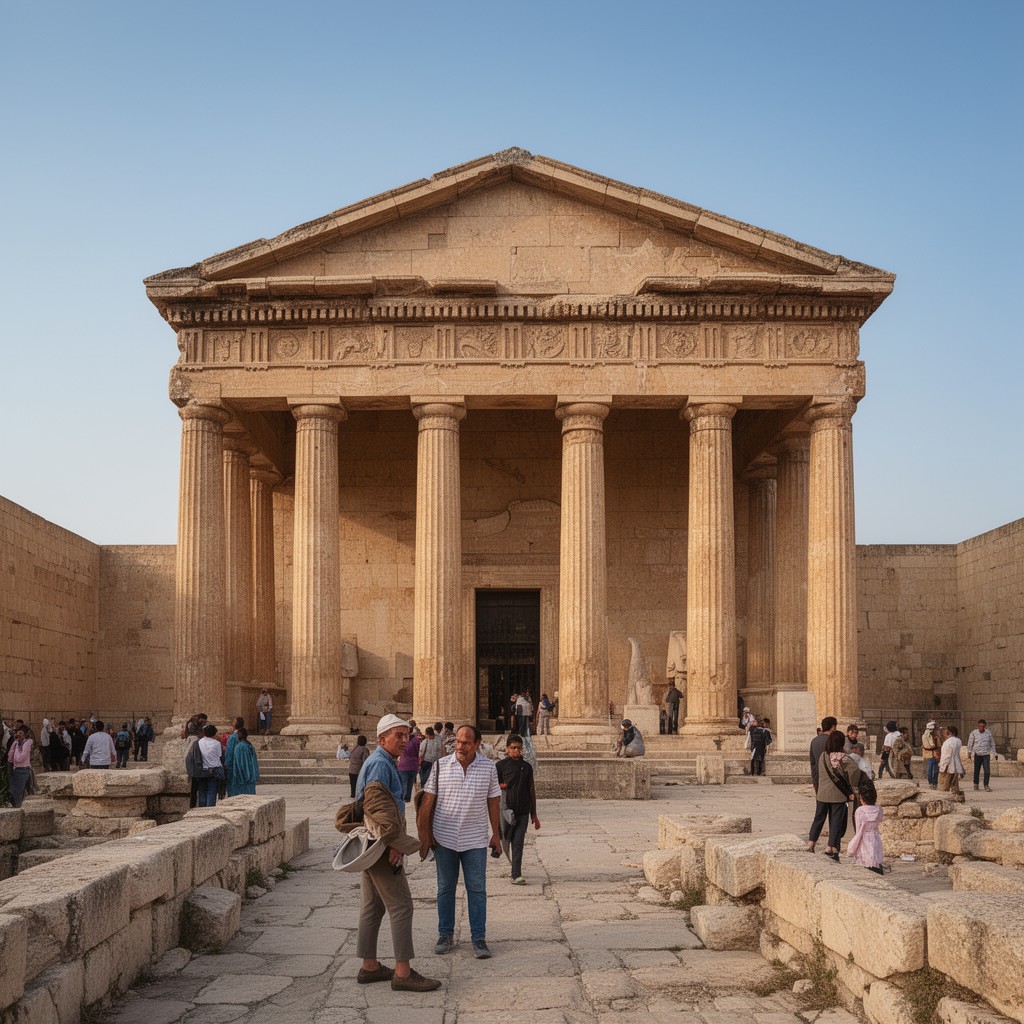AI-generated illustration of First Temple in Jerusalem