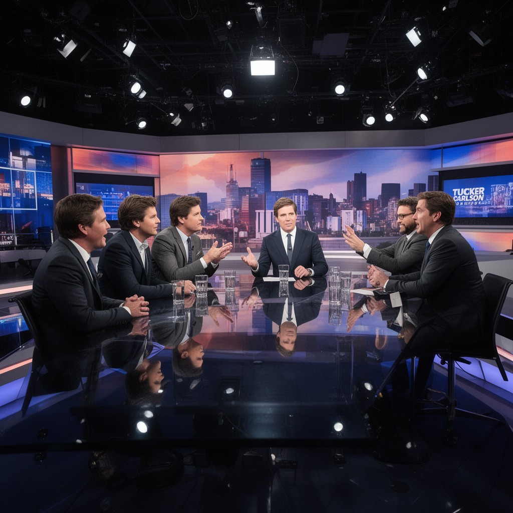 AI-generated illustration of Tucker Carlson Tonight