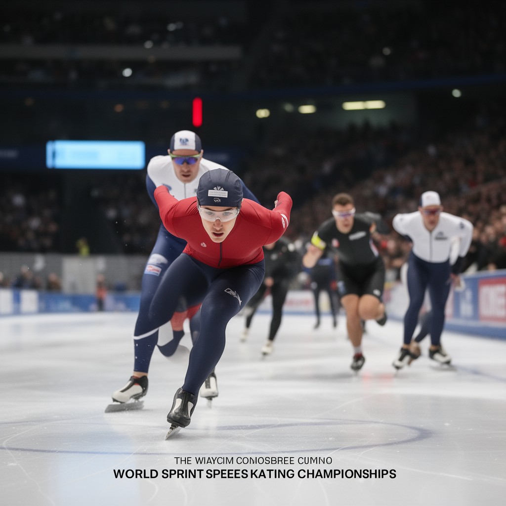 AI-generated illustration of World Sprint Speed Skating Championships