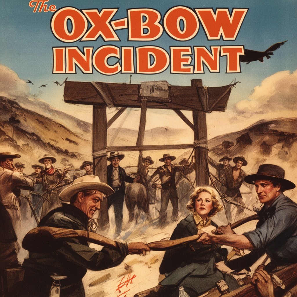 AI-generated illustration of The Ox-Bow Incident