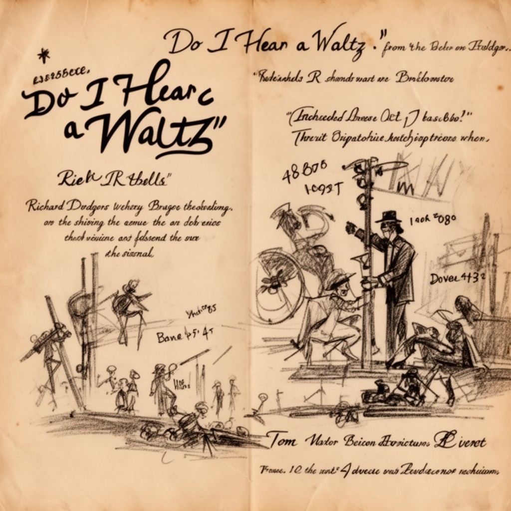 AI-generated illustration of Theme from "Do I Hear a Waltz?" (revised)