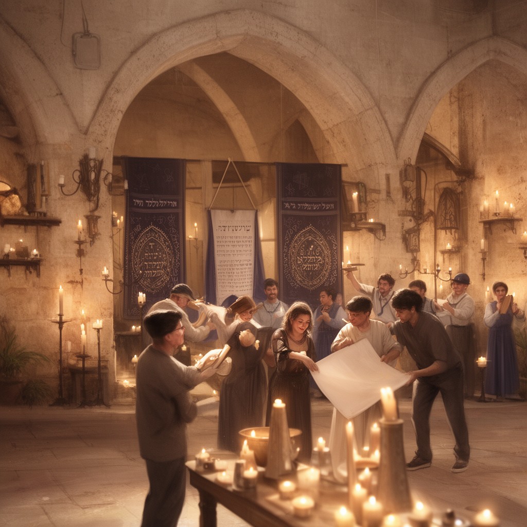 AI-generated illustration of Kabbalat Shabbat