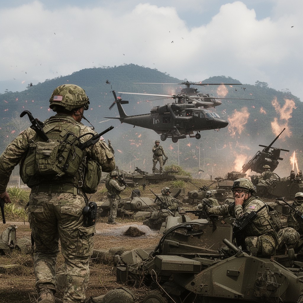 AI-generated illustration of Operation Just Cause