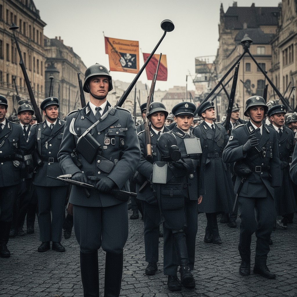 AI-generated illustration of German Ordnungspolizei
