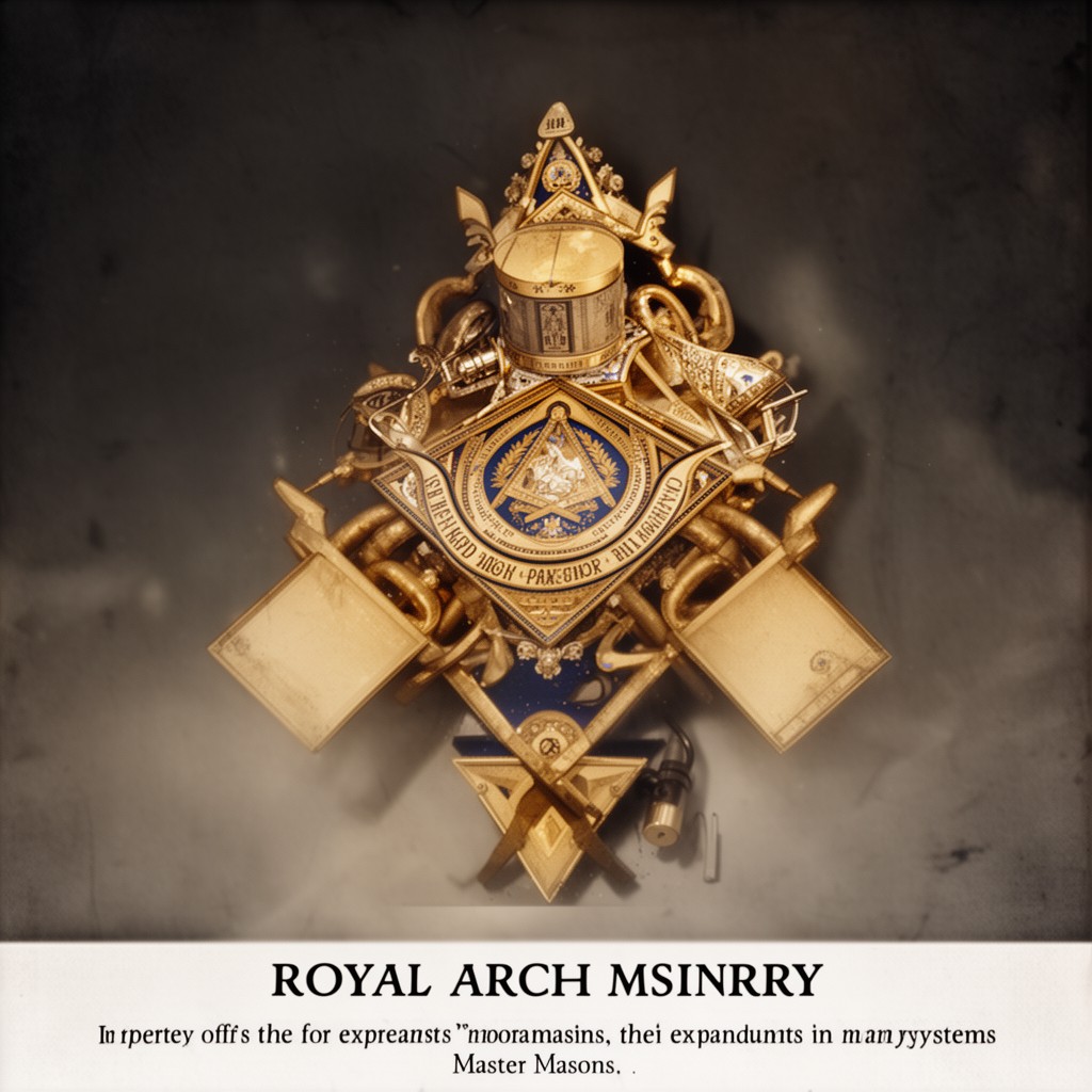 AI-generated illustration of Royal Arch Masonry (in many systems)