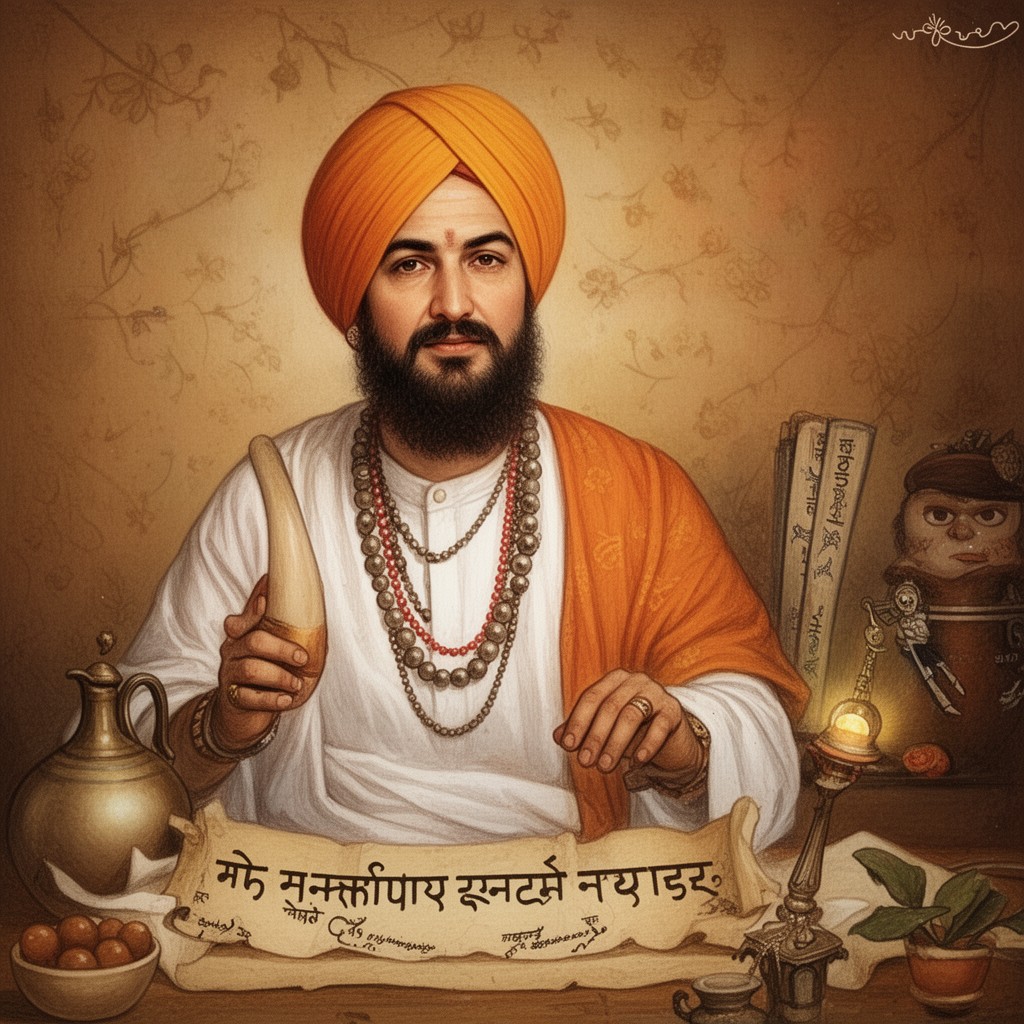 AI-generated illustration of Sant Bhasha