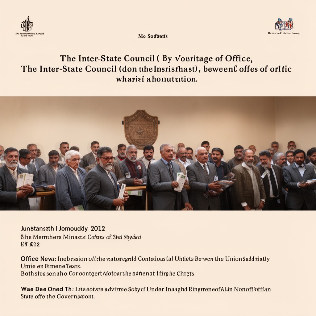 AI-generated illustration of Inter-State Council (by virtue of office, when invited)