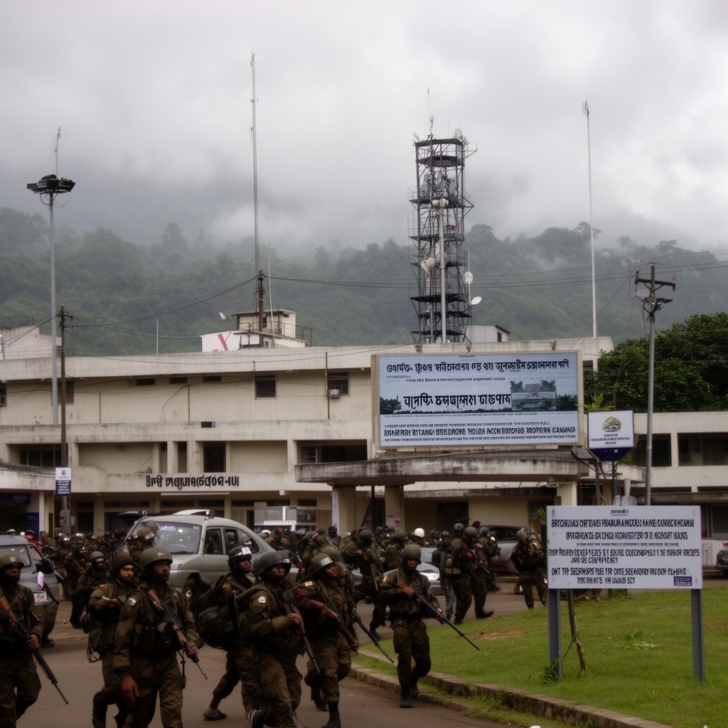 AI-generated illustration of Brichgunj military station