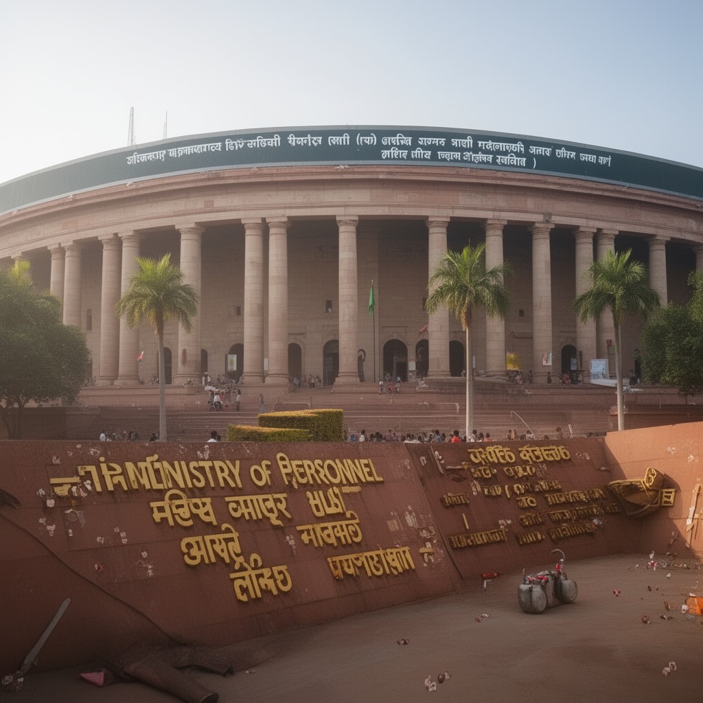 AI-generated illustration of Ministry of Personnel, Public Grievances and Pensions