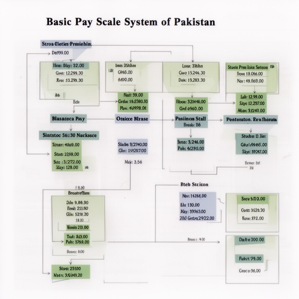 AI-generated illustration of Basic Pay Scale system of Pakistan
