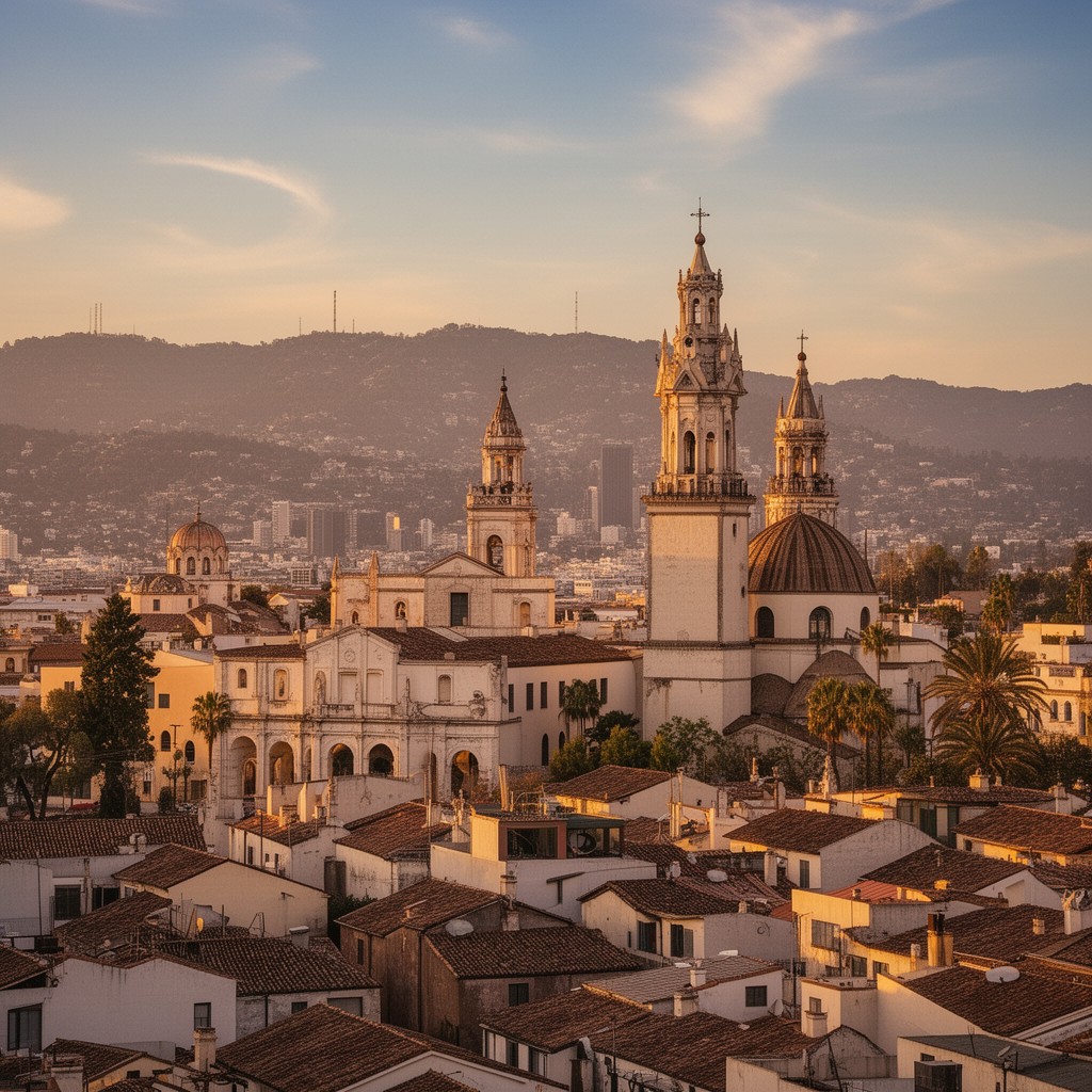 AI-generated illustration of El Pueblo de Nuestra Señora la Reina de los Ángeles