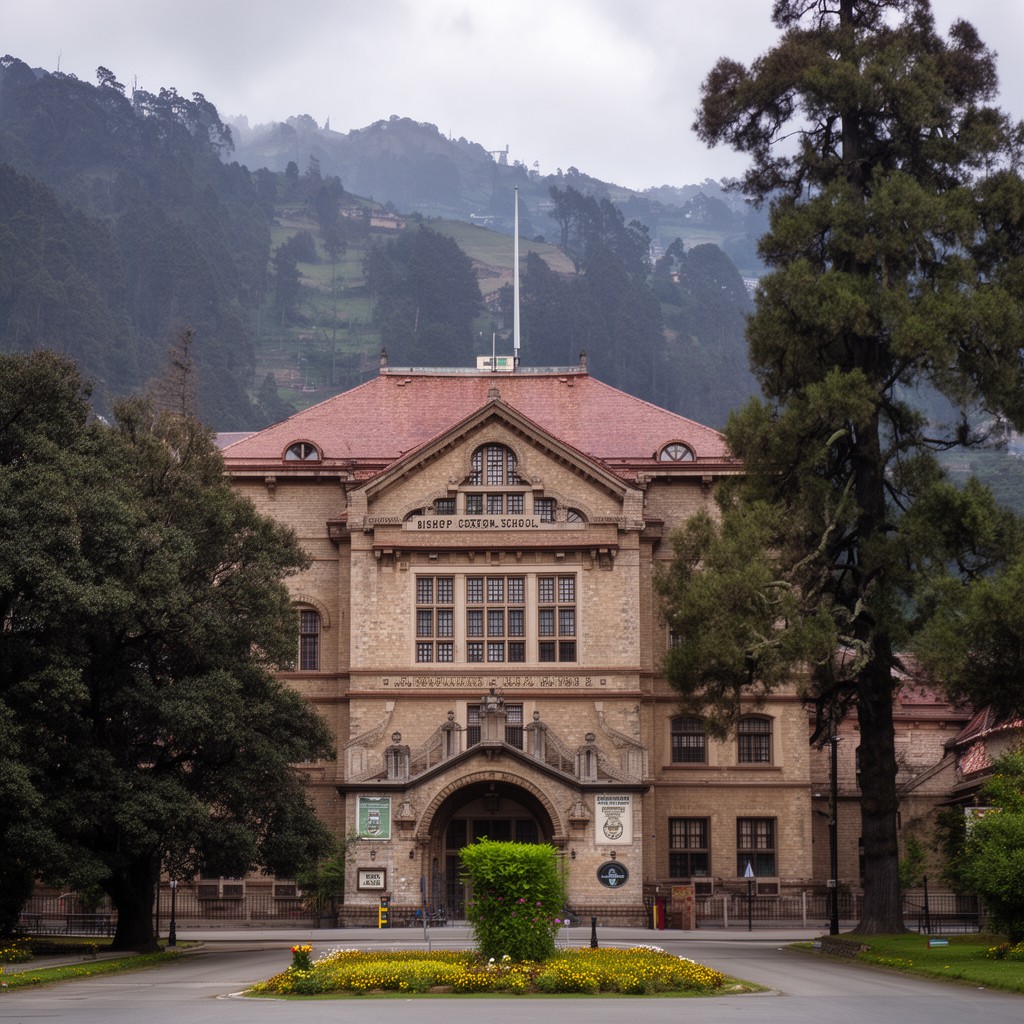 AI-generated illustration of Bishop Cotton School, Shimla