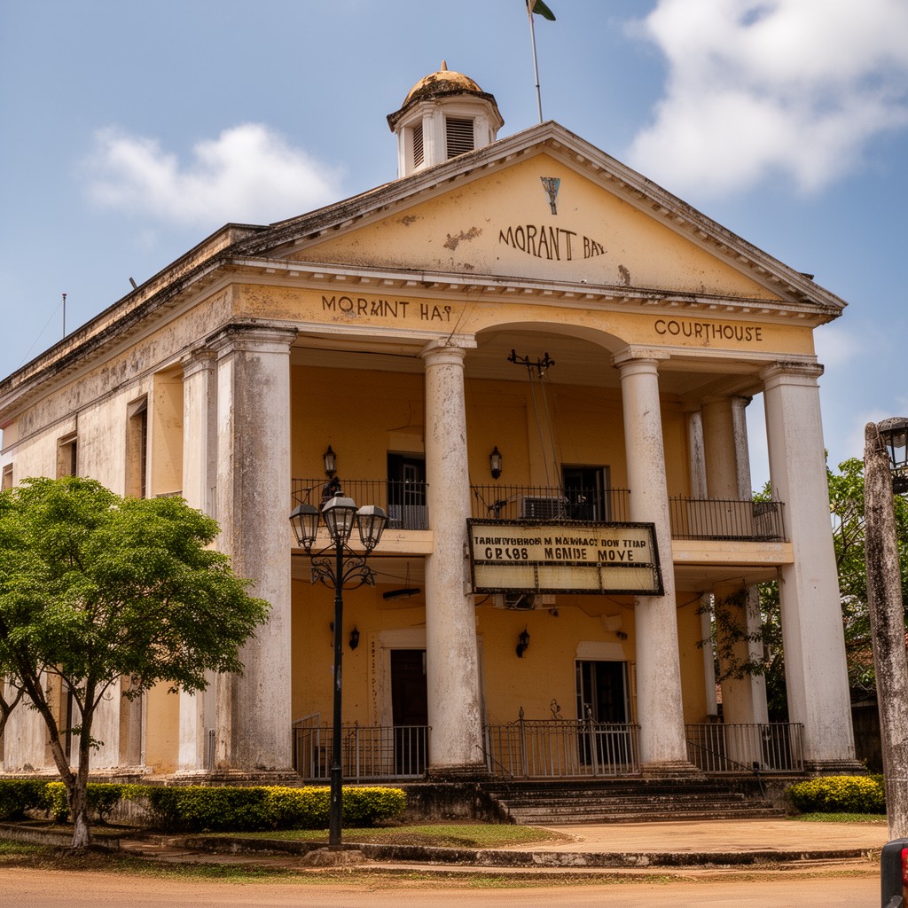 AI-generated illustration of Morant Bay Courthouse