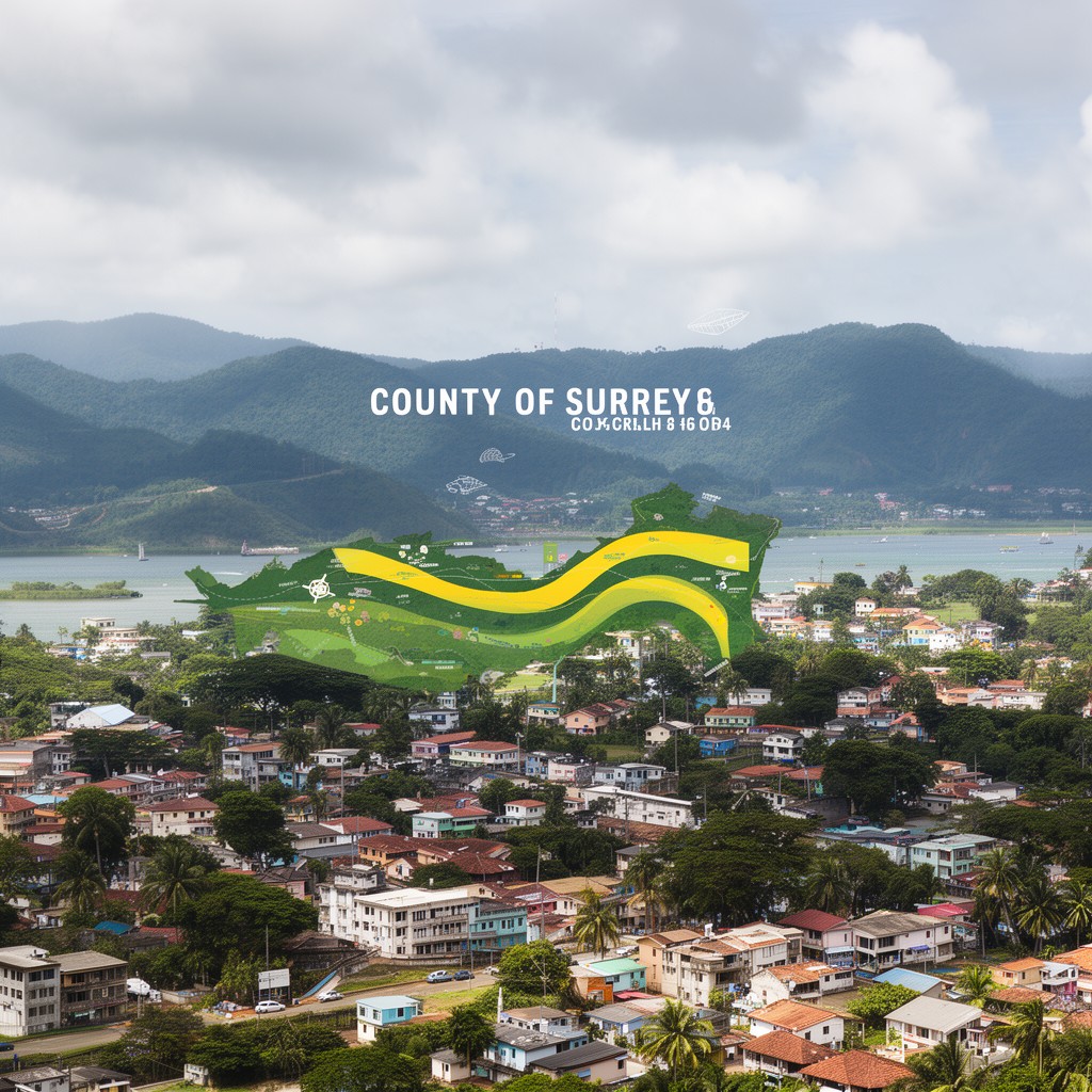 AI-generated illustration of County of Surrey (Jamaica)