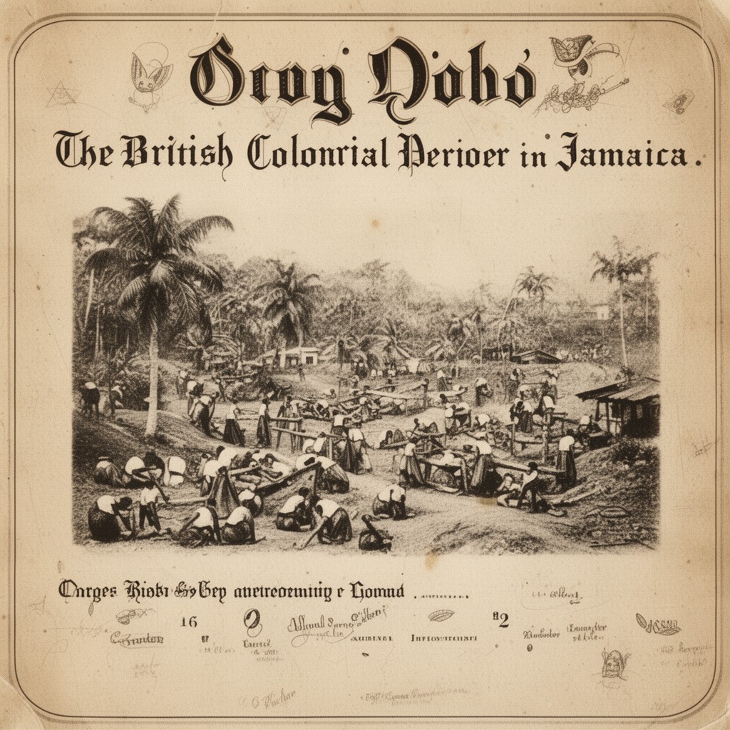 AI-generated illustration of British colonial period in Jamaica