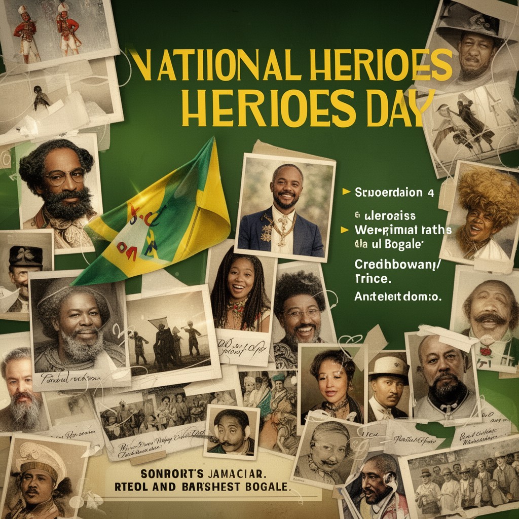 AI-generated illustration of National Heroes Day in Jamaica