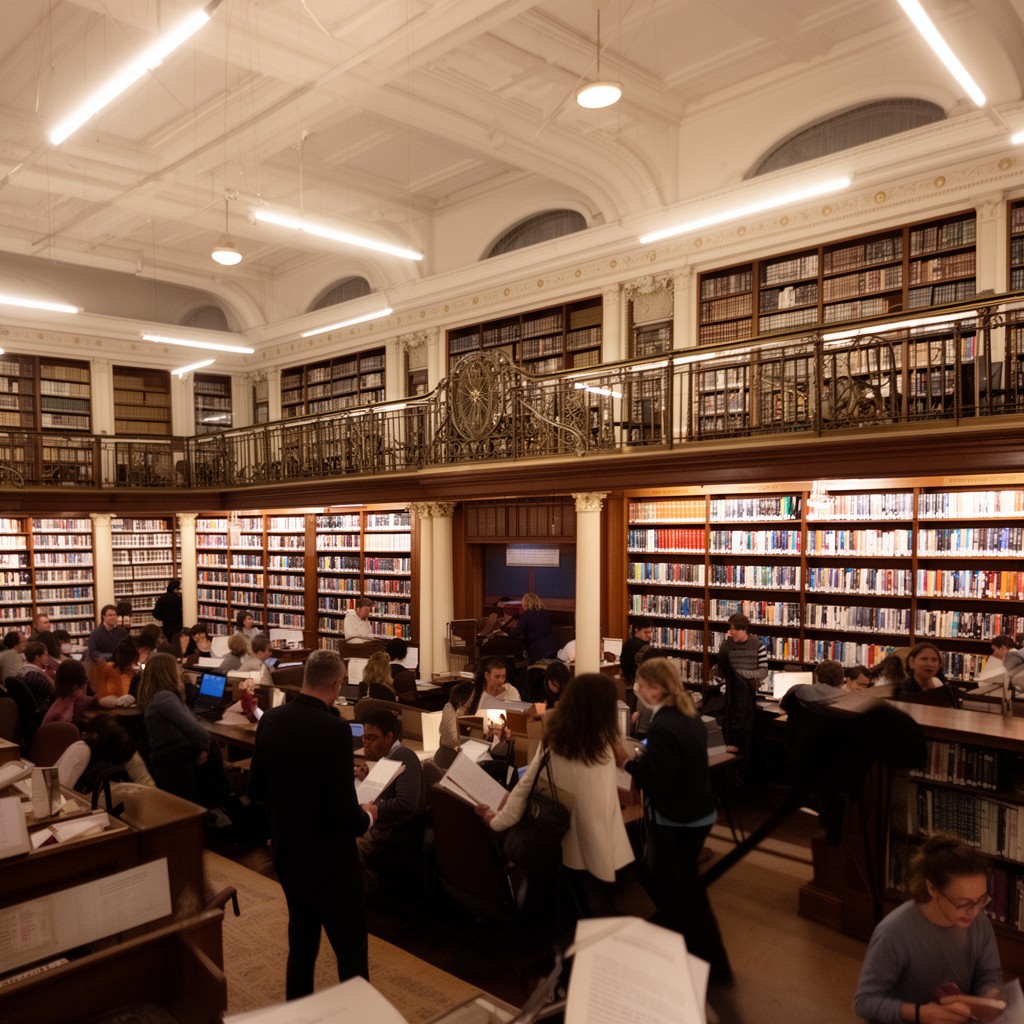 AI-generated illustration of Queensland Parliamentary Library