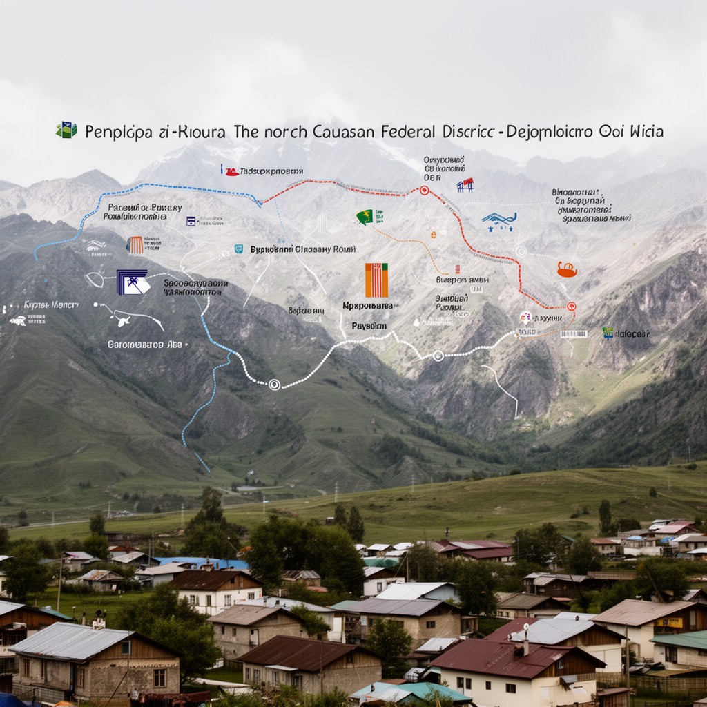 AI-generated illustration of North Caucasian Federal District