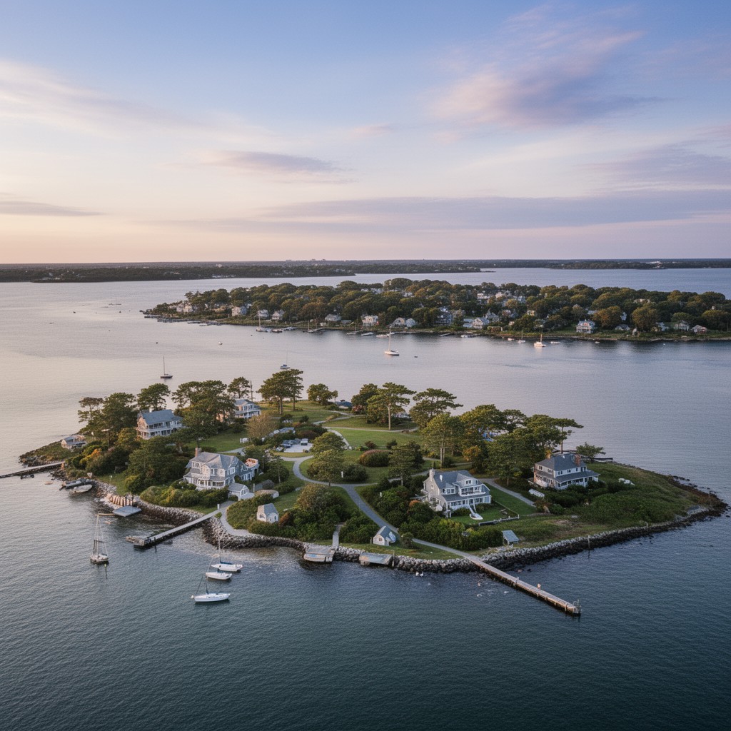 AI-generated illustration of Popponesset Island
