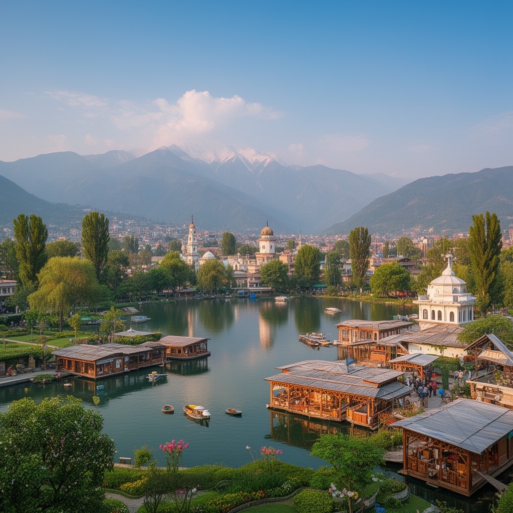 AI-generated illustration of Srinagar