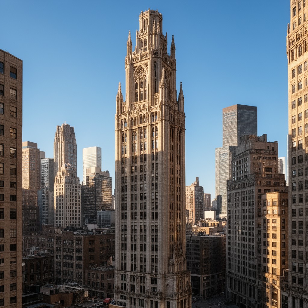 AI-generated illustration of Fisher Building (Chicago)