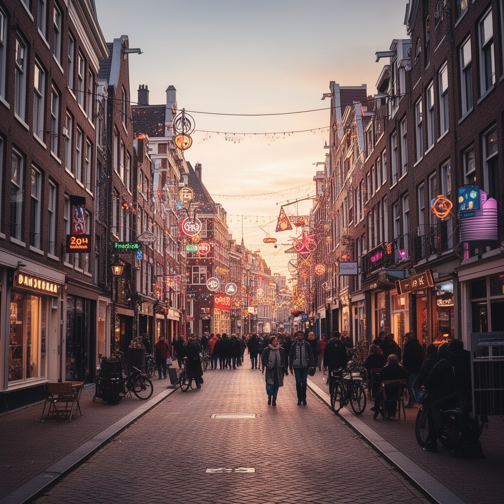 AI-generated illustration of Damstraat
