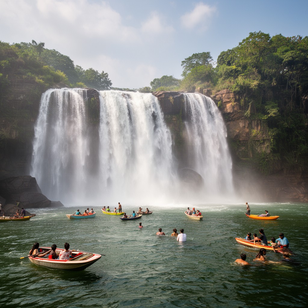 AI-generated illustration of Hogenakkal Falls