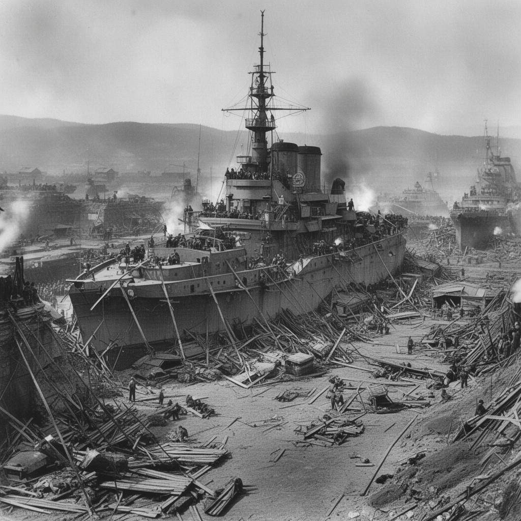 AI-generated illustration of Siege of Port Arthur