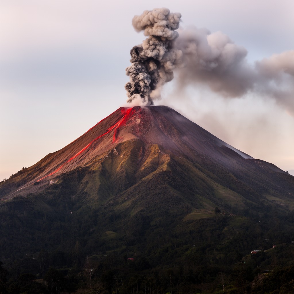 AI-generated illustration of Colima Volcano