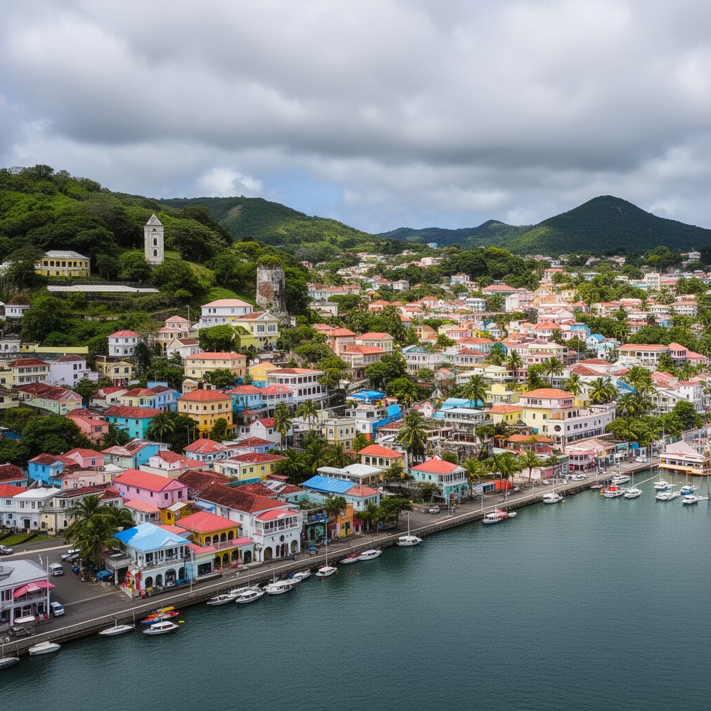 AI-generated illustration of St. George's, Grenada