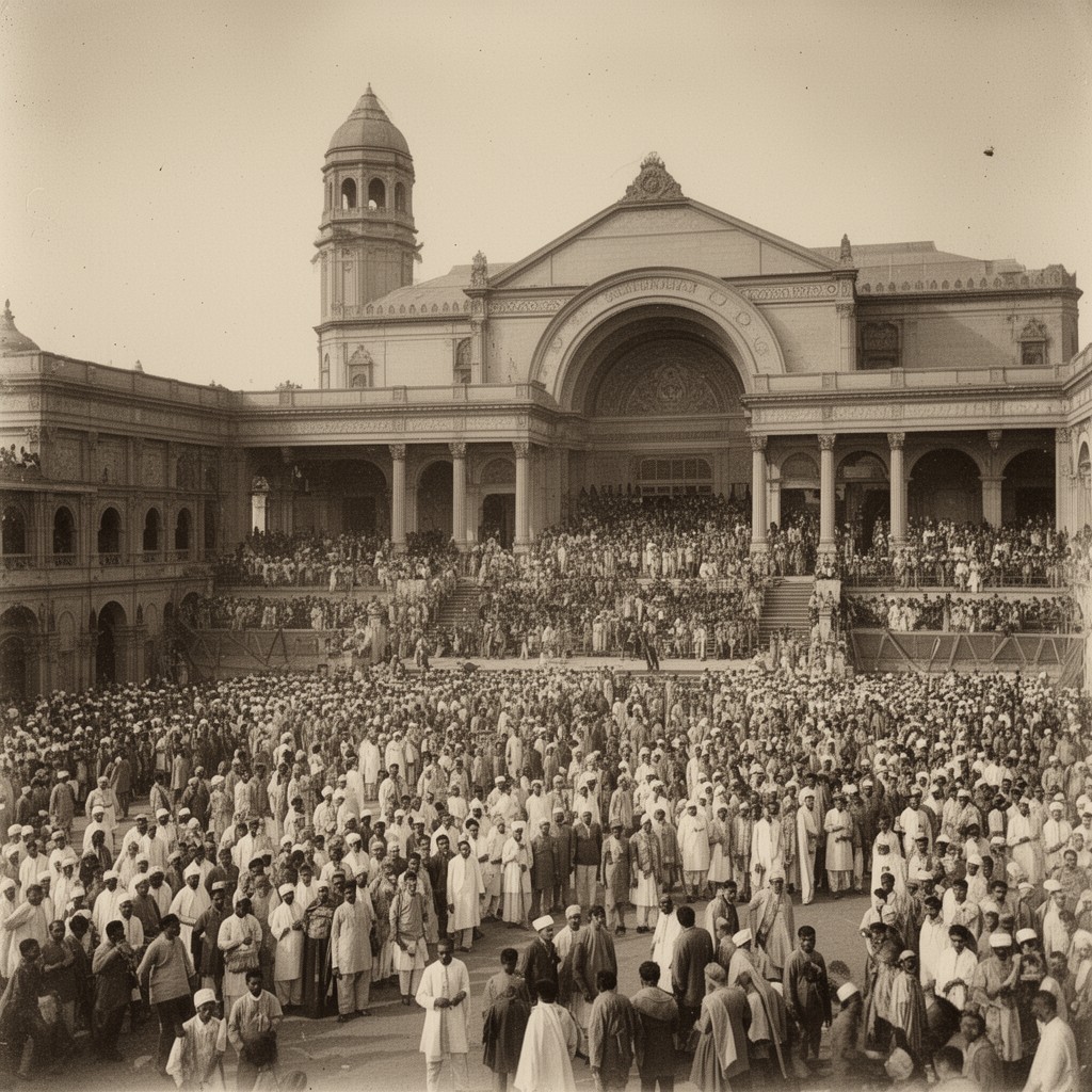 AI-generated illustration of Calcutta session of the Indian National Congress (1920)