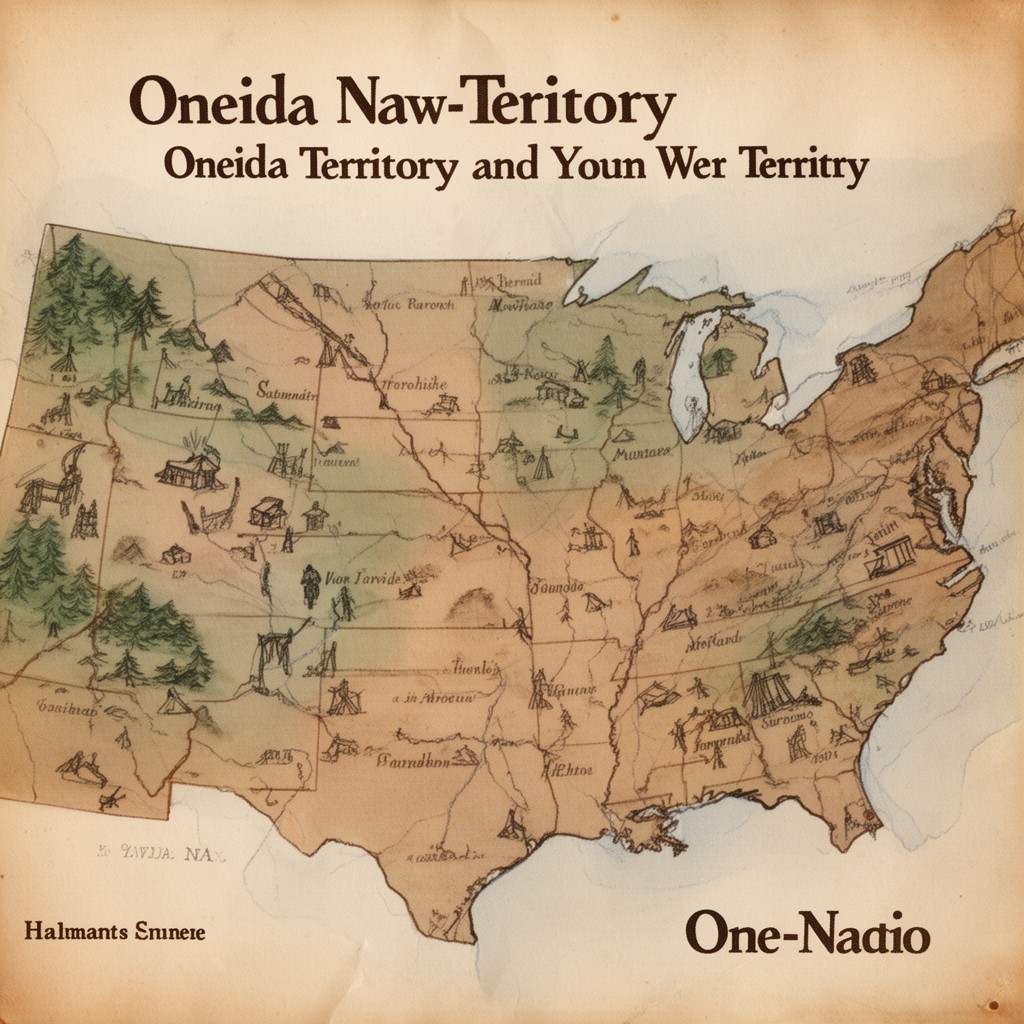 AI-generated illustration of Oneida territory in New York
