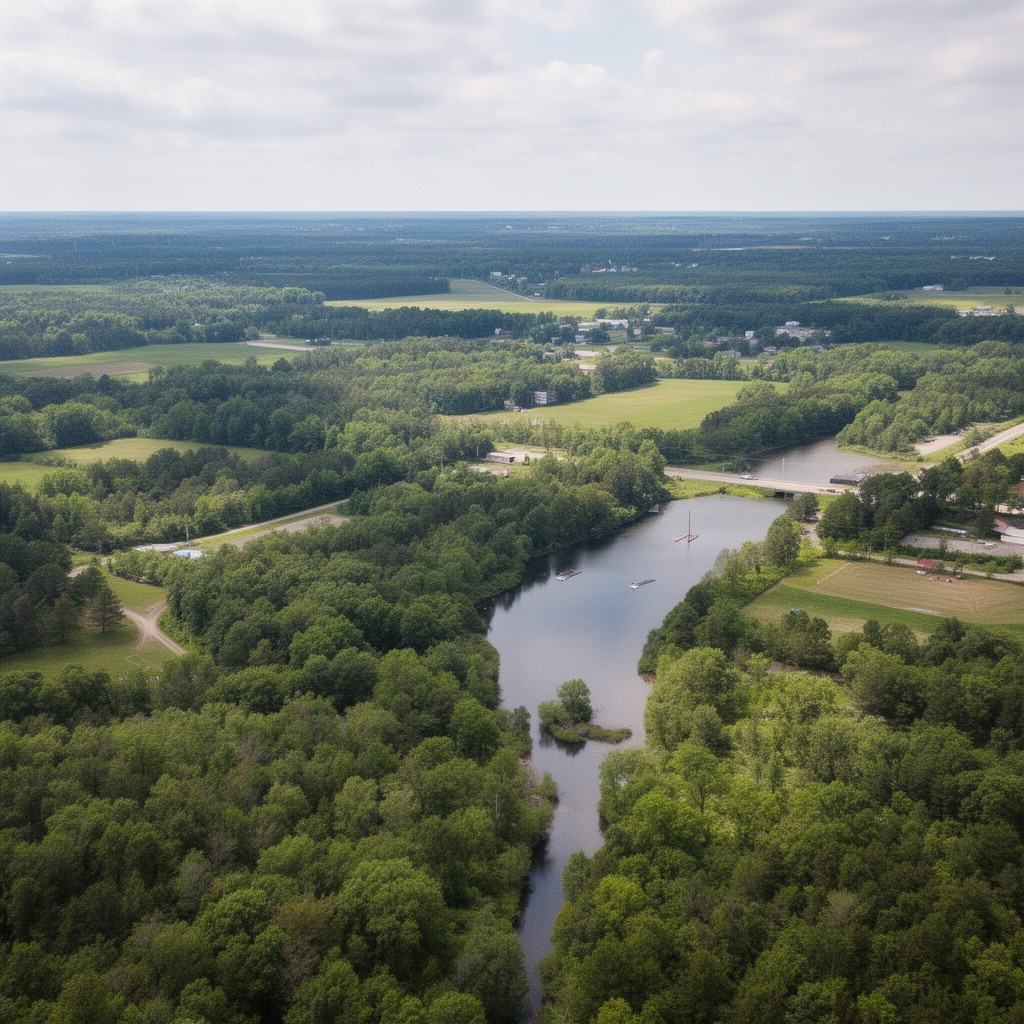 AI-generated illustration of Shawano County, Wisconsin