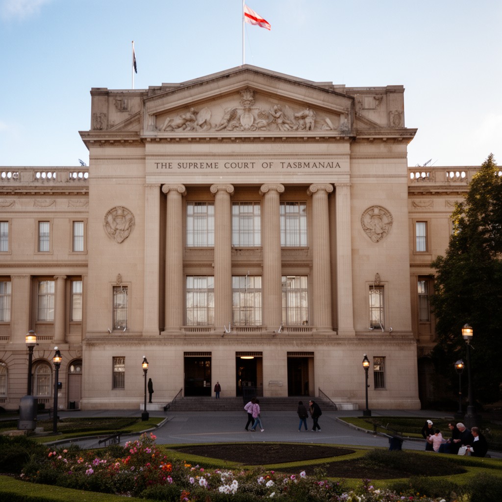 AI-generated illustration of Supreme Court of Tasmania
