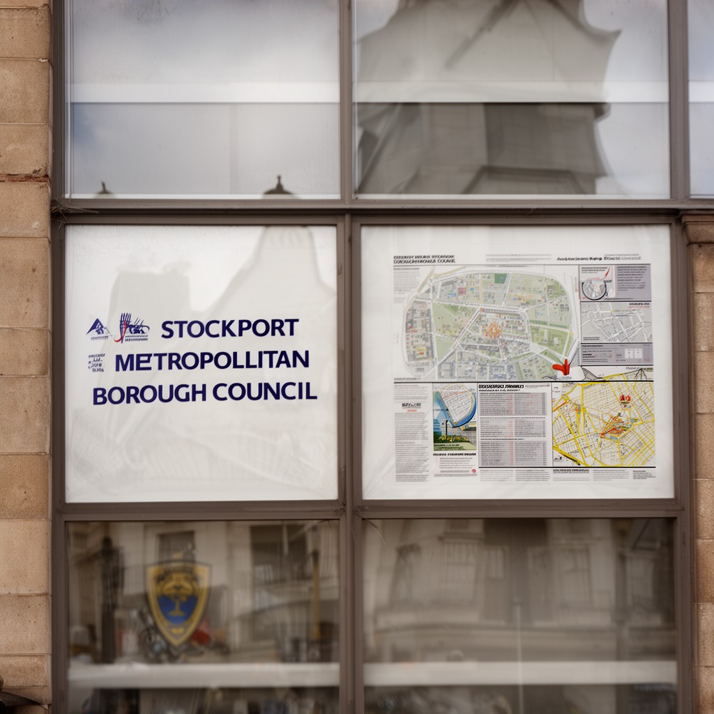 AI-generated illustration of Stockport Metropolitan Borough Council