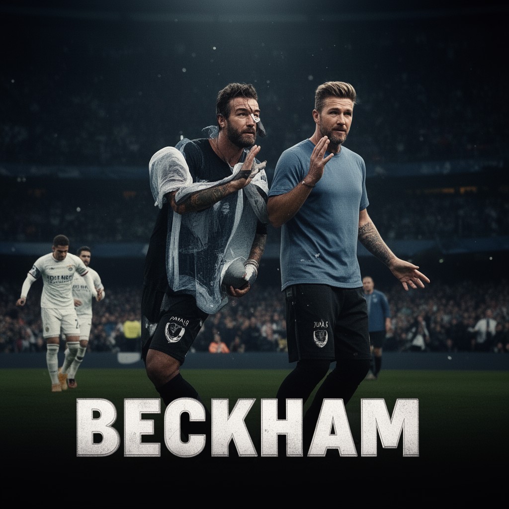 AI-generated illustration of documentary series "Beckham"