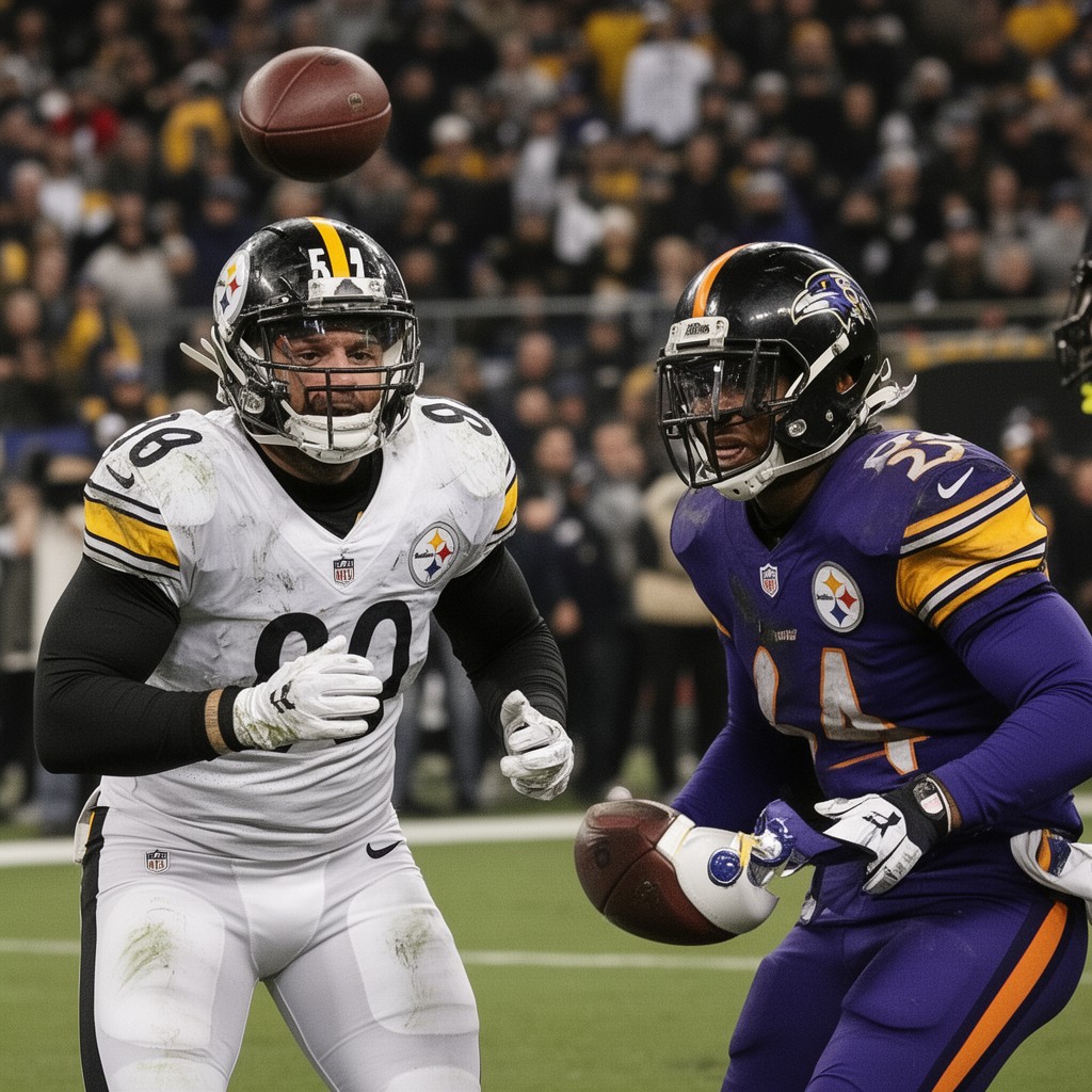 AI-generated illustration of Pittsburgh Steelers vs Baltimore Ravens