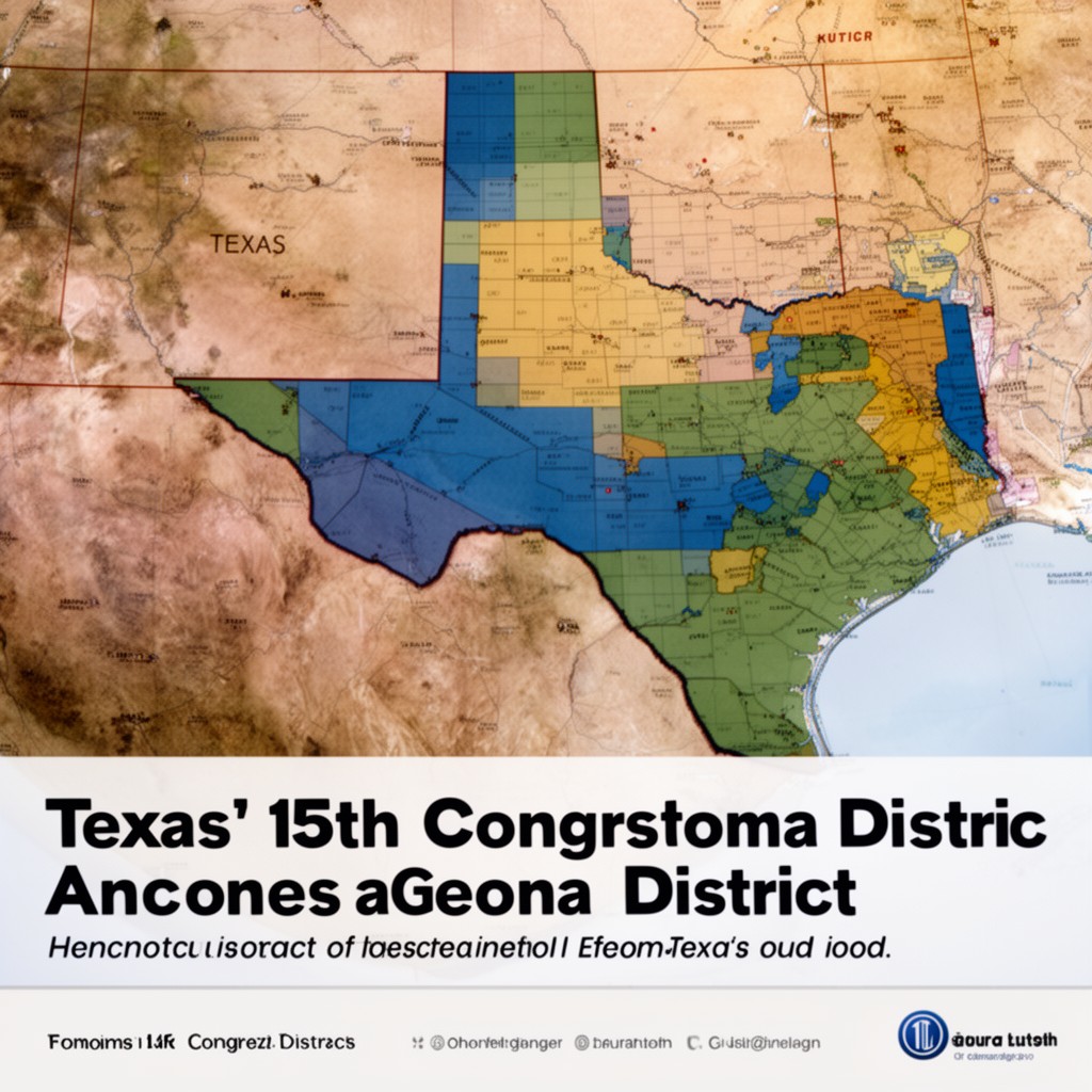 AI-generated illustration of Texas's 15th congressional district