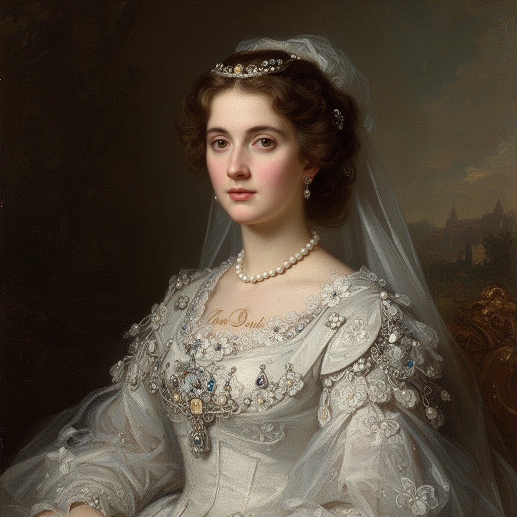 AI-generated illustration of Emma of Waldeck and Pyrmont