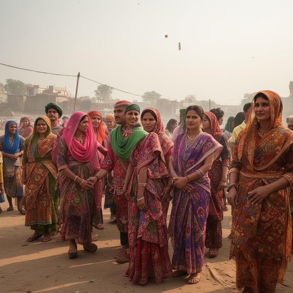 AI-generated illustration of South Asian ethnic groups
