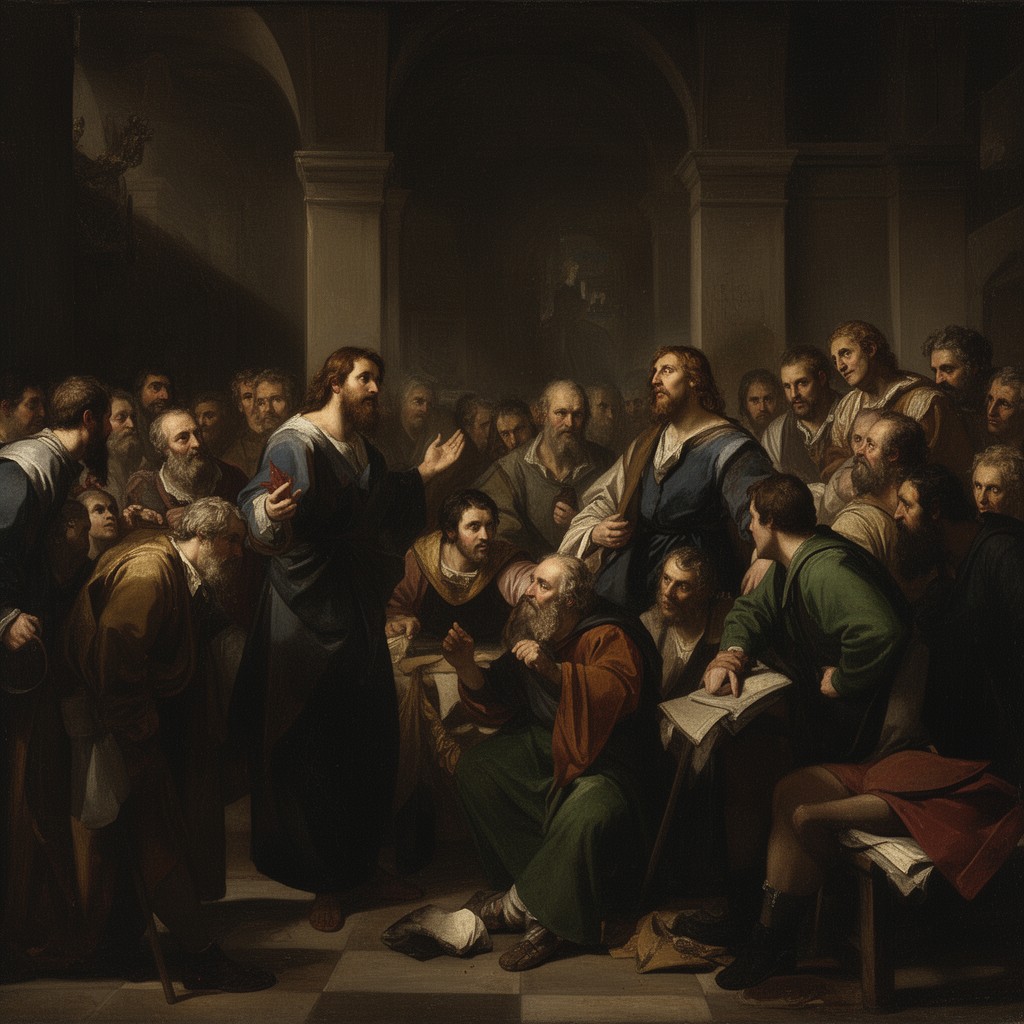 AI-generated illustration of The Calling of Saint Matthew