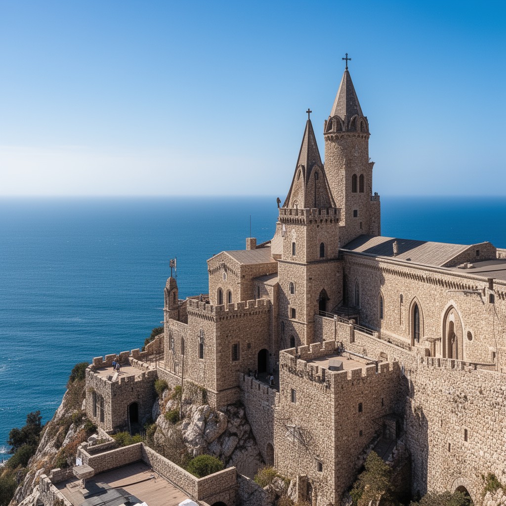 AI-generated illustration of Stella Maris Monastery