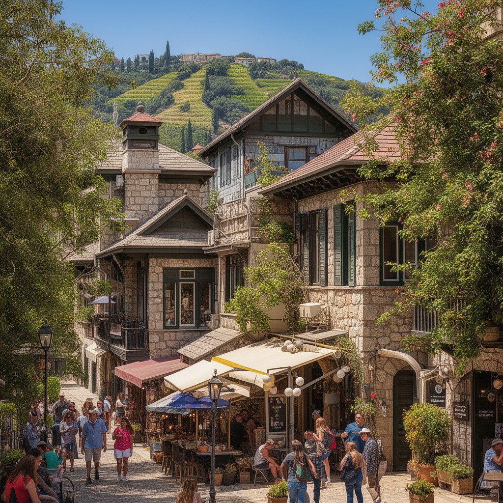 AI-generated illustration of German Colony, Haifa