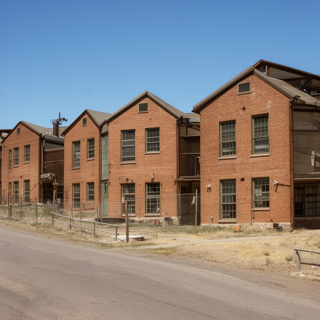 AI-generated illustration of V-Site buildings
