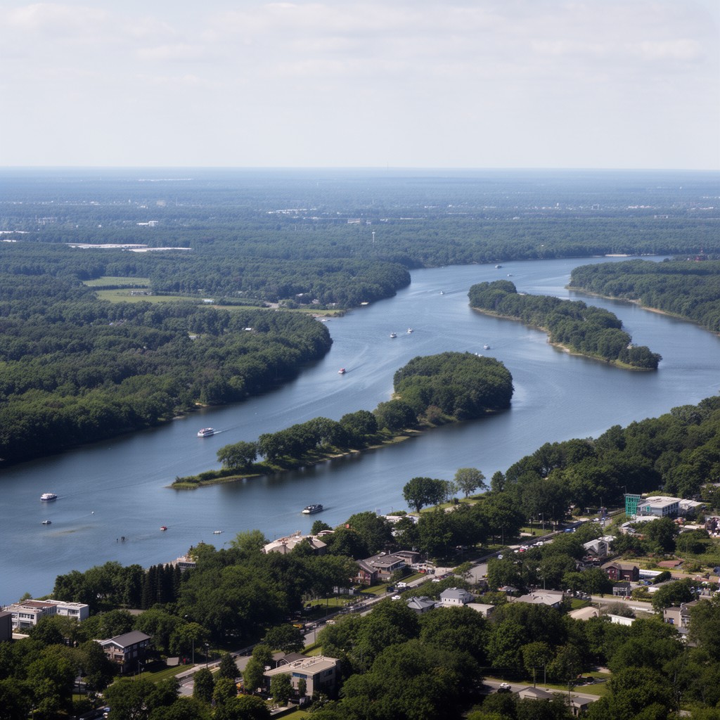 AI-generated illustration of St. Clair River
