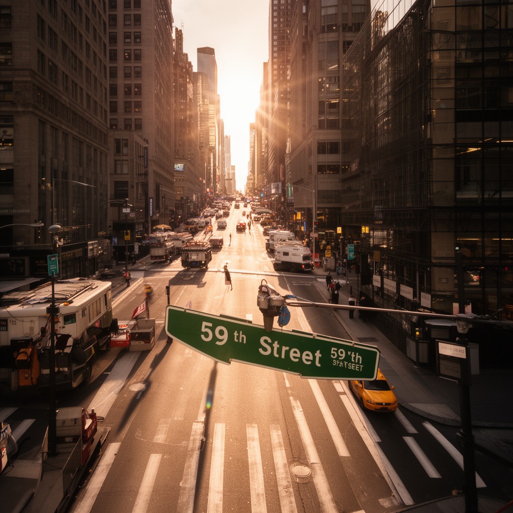 AI-generated illustration of 59th Street