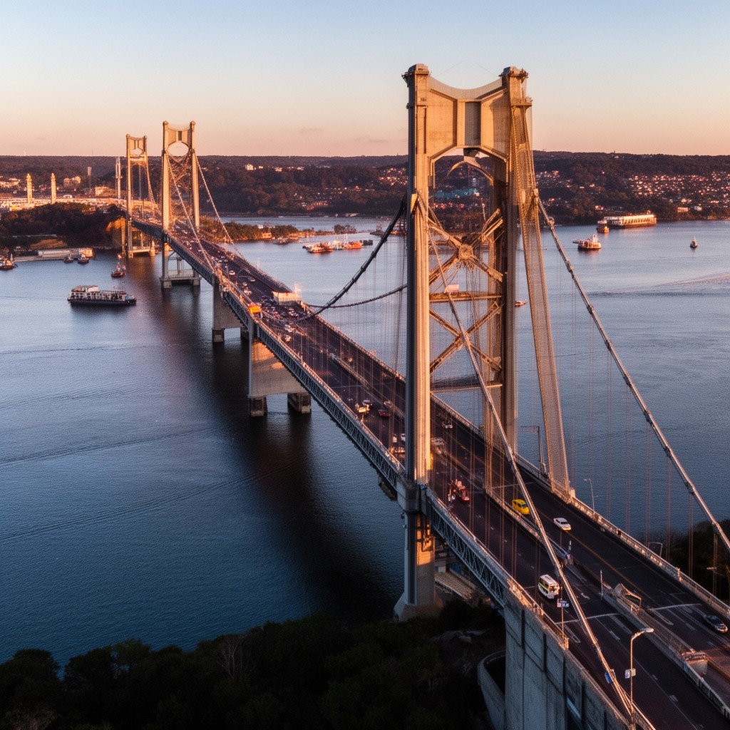 AI-generated illustration of Newburgh–Beacon Bridge