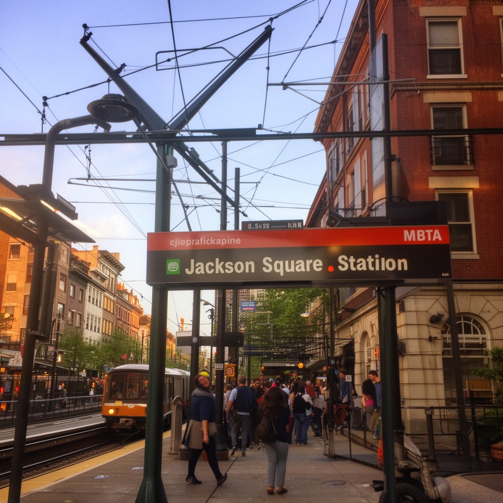 AI-generated illustration of Jackson Square station