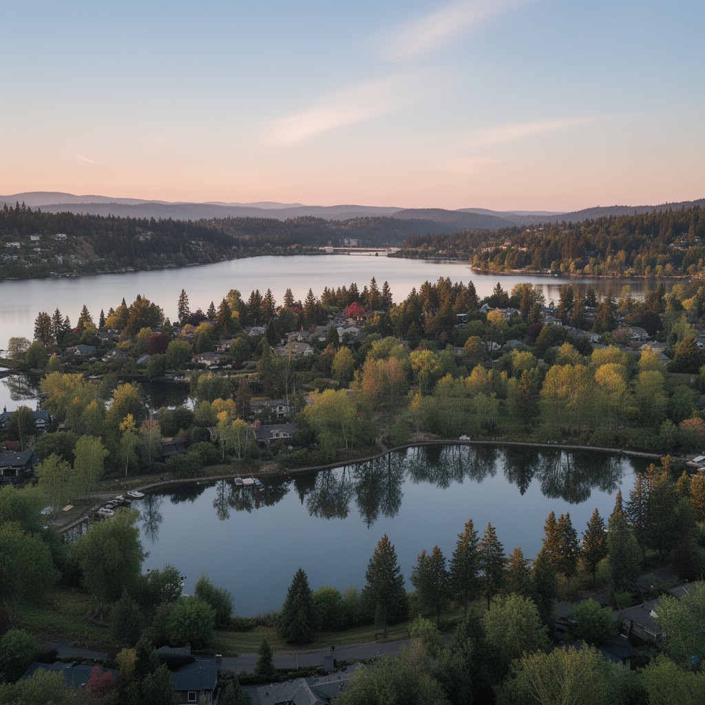 AI-generated illustration of Lake Oswego, Oregon