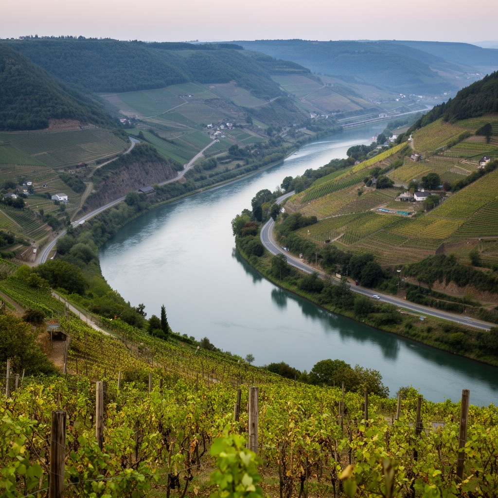 AI-generated illustration of Moselle River
